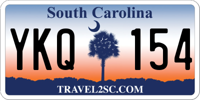 SC license plate YKQ154