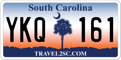 SC license plate YKQ161