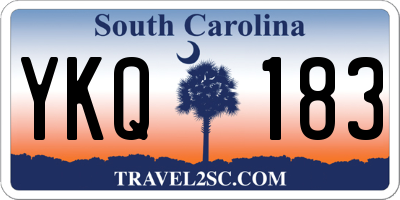 SC license plate YKQ183