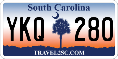 SC license plate YKQ280