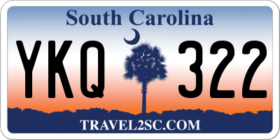 SC license plate YKQ322