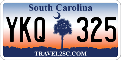 SC license plate YKQ325