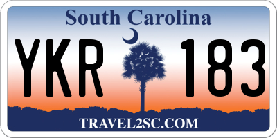 SC license plate YKR183