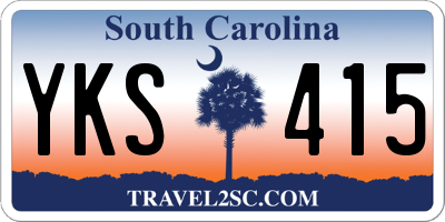SC license plate YKS415