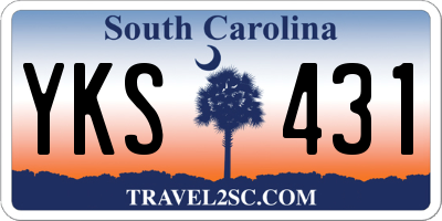 SC license plate YKS431