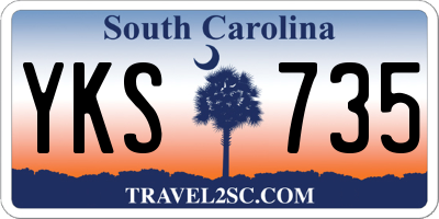 SC license plate YKS735