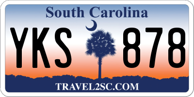 SC license plate YKS878