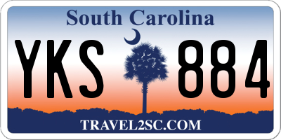 SC license plate YKS884