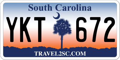 SC license plate YKT672