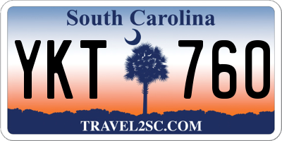 SC license plate YKT760