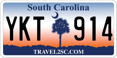 SC license plate YKT914