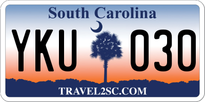 SC license plate YKU030