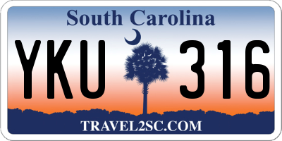 SC license plate YKU316