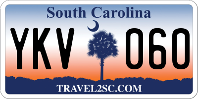 SC license plate YKV060