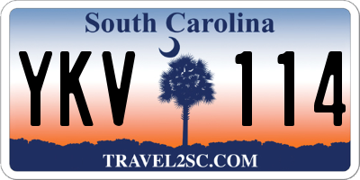SC license plate YKV114