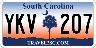 SC license plate YKV207