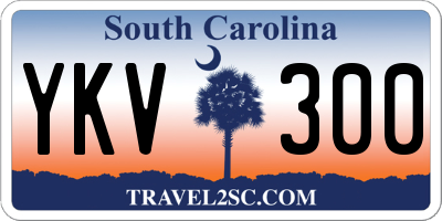 SC license plate YKV300