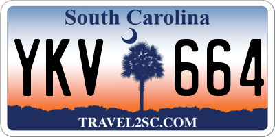 SC license plate YKV664