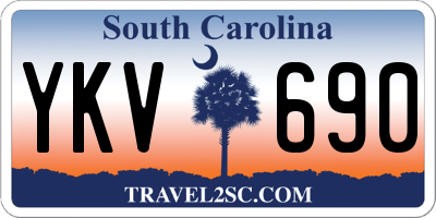 SC license plate YKV690