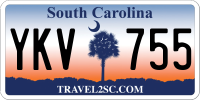 SC license plate YKV755