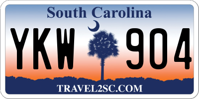 SC license plate YKW904