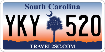 SC license plate YKY520