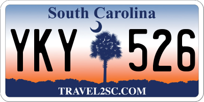 SC license plate YKY526