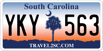 SC license plate YKY563