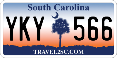SC license plate YKY566