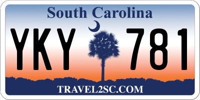 SC license plate YKY781