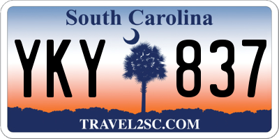 SC license plate YKY837
