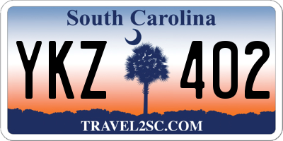 SC license plate YKZ402
