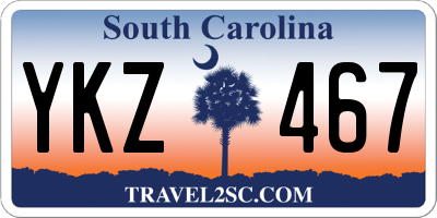 SC license plate YKZ467