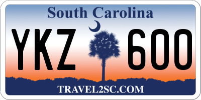 SC license plate YKZ600
