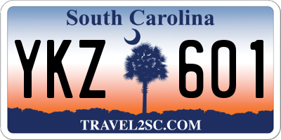 SC license plate YKZ601