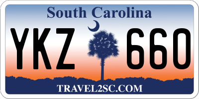 SC license plate YKZ660