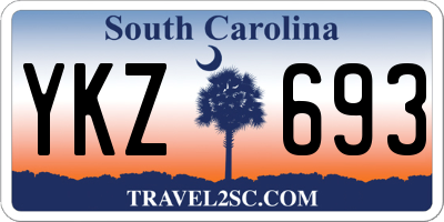 SC license plate YKZ693