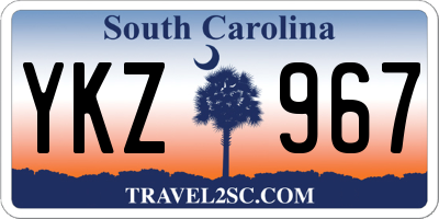 SC license plate YKZ967