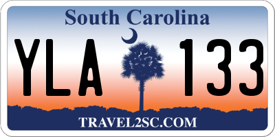 SC license plate YLA133