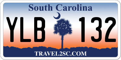 SC license plate YLB132