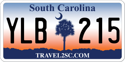 SC license plate YLB215