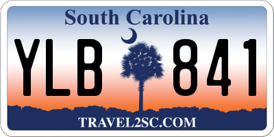 SC license plate YLB841
