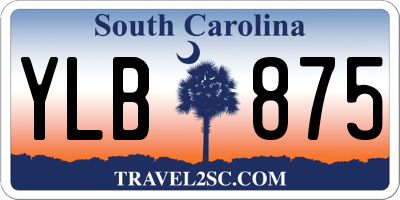 SC license plate YLB875