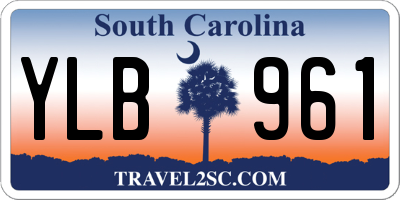 SC license plate YLB961