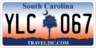 SC license plate YLC067