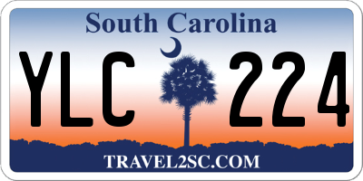 SC license plate YLC224