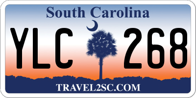 SC license plate YLC268