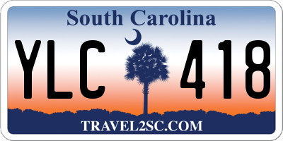 SC license plate YLC418
