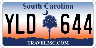 SC license plate YLD644