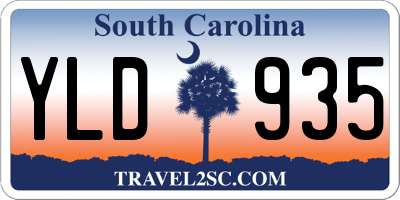 SC license plate YLD935